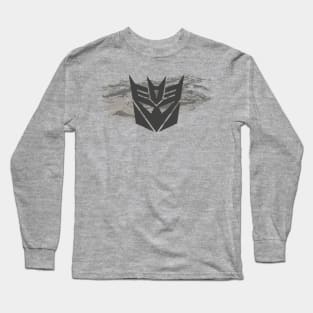 Starscream-Decepticon logo on ABU Tiger Stripes Long Sleeve T-Shirt